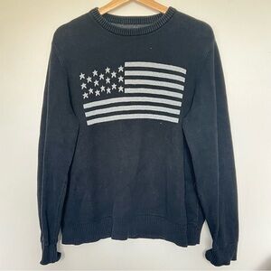 Navy blue American  flag sweater